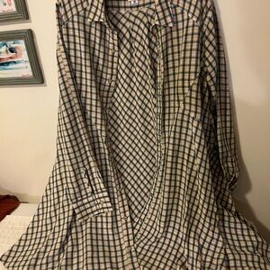 Plaid Button-Up Shirt